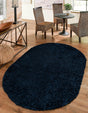 Aegean Blue 5' 3 x 8' Marilyn Monroe Opulence Shag Oval Area Rug Thick Soft Touch Fluffy & Plush Shaggy Pile