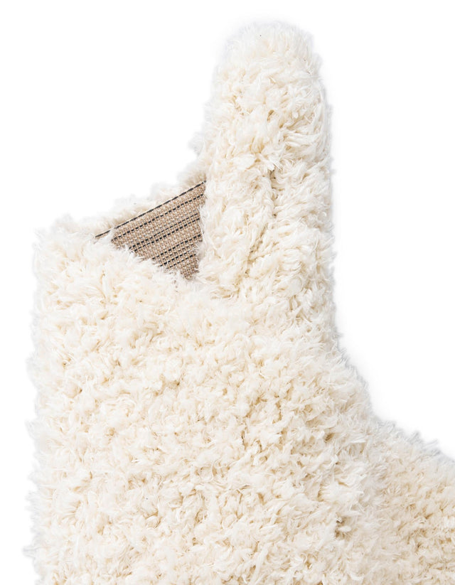 Bone 7' 10 x 7' 10 Marilyn Monroe Opulence Shag Round Area Rug Thick Soft Touch Fluffy & Plush Shaggy Pile 100% Polyester Carpet for Living, Dining, Bedroom, Office for Sale at Rug Engine