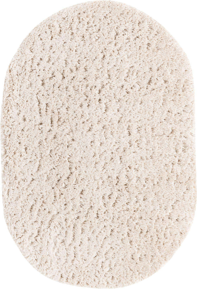Blonde 5' 3 x 8' Marilyn Monroe Opulence Shag Oval Area Rug Thick Soft Touch Fluffy & Plush Shaggy Pile 100% Polyester Carpet for Living, Dining, Bedroom, Office for Sale at Rug Engine