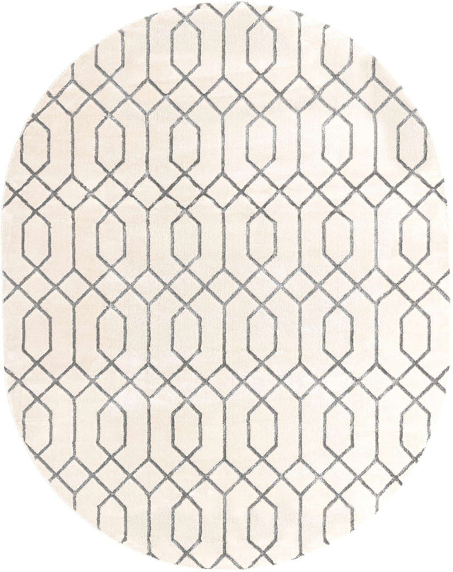 White Silver 7' 10 x 10' Marilyn Monroe Glam Oval Area Rug 70% Polypropylene & 30% Polyester Vivid Geometric Modern Carpet for Interior Home Decor for Sale at Rug Engine