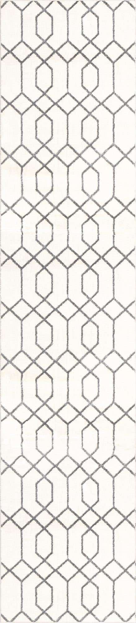 White Silver 2' 7 x 12' Marilyn Monroe Glam Runner Area Rug 70% Polypropylene & 30% Polyester Vivid Geometric Modern Carpet for Interior Home Decor for Sale at Rug Engine