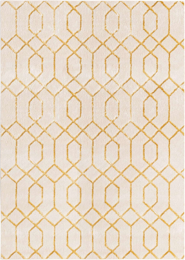 White Gold 7' 1 x 10' Marilyn Monroe Glam Rectangle Area Rug 70% Polypropylene & 30% Polyester Vivid Geometric Modern Carpet for Interior Home Decor for Sale at Rug Engine
