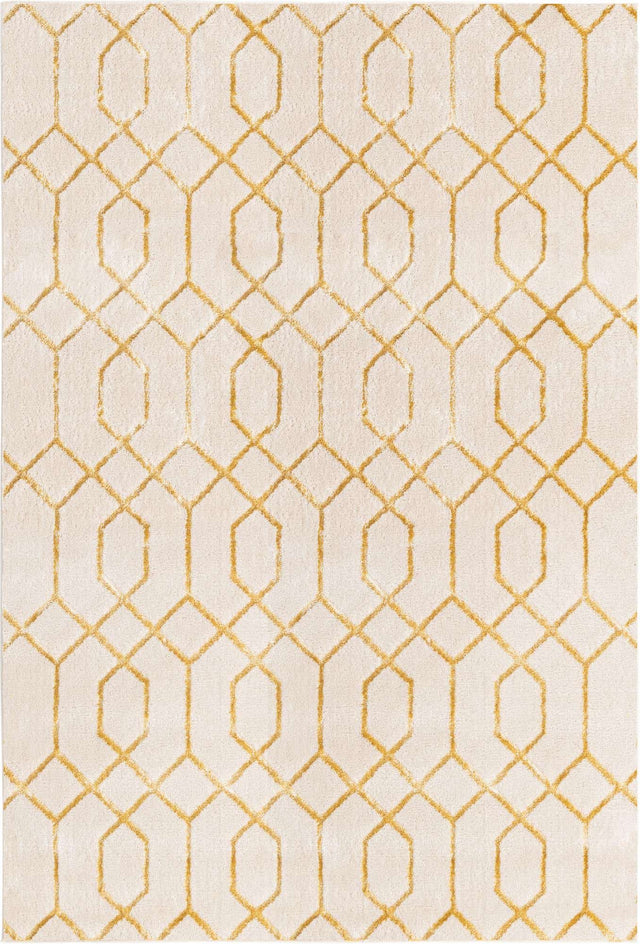 White Gold 6' 1 x 9' Marilyn Monroe Glam Rectangle Area Rug 70% Polypropylene & 30% Polyester Vivid Geometric Modern Carpet for Interior Home Decor for Sale at Rug Engine