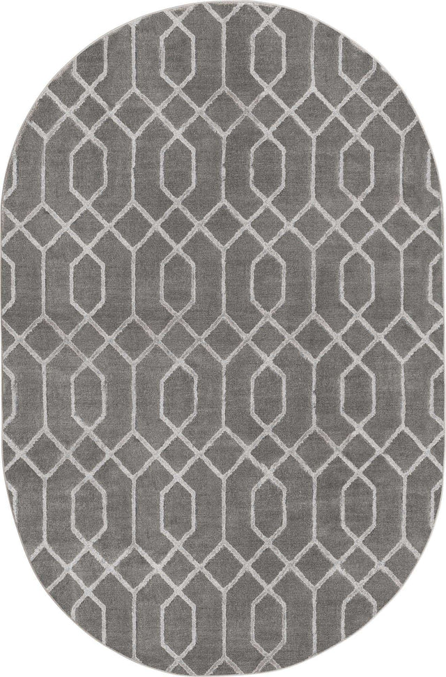 Gray Silver 5' 3 x 8' Marilyn Monroe Glam Oval Area Rug 70% Polypropylene & 30% Polyester Vivid Geometric Modern Carpet for Interior Home Decor for Sale at Rug Engine