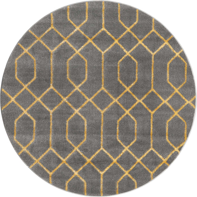 Gray Gold 3' 1 x 3' 1 Marilyn Monroe Glam Round Area Rug 70% Polypropylene & 30% Polyester Vivid Geometric Modern Carpet for Interior Home Decor for Sale at Rug Engine