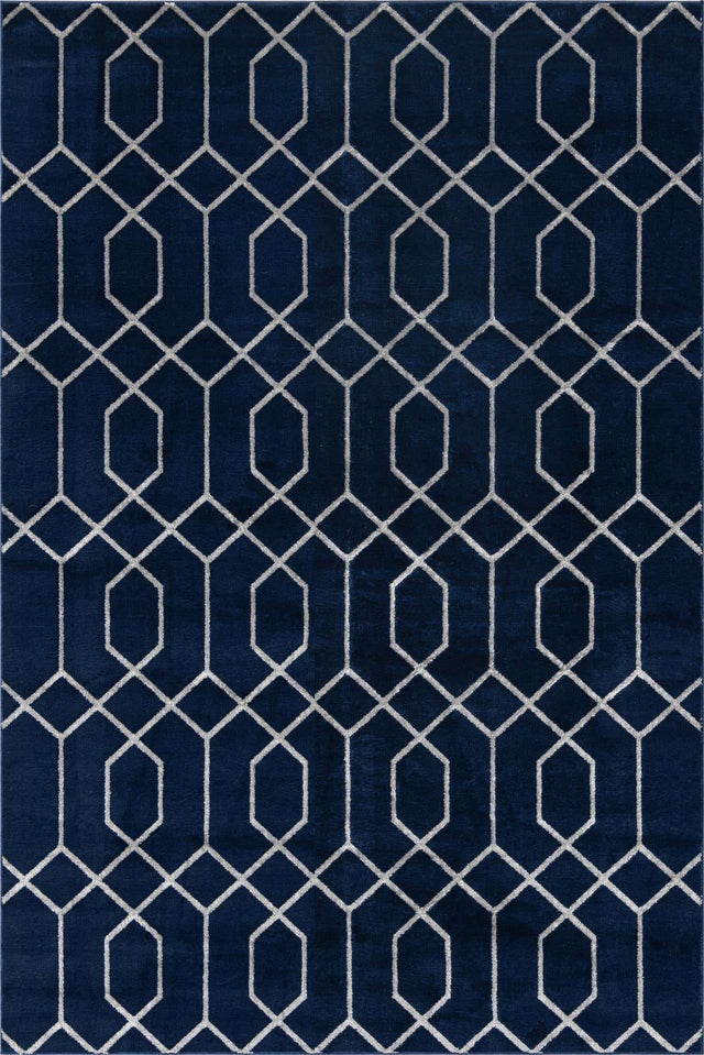 Navy Blue Silver 6' 1 x 9' Marilyn Monroe Glam Rectangle Area Rug 70% Polypropylene & 30% Polyester Vivid Geometric Modern Carpet for Interior Home Decor for Sale at Rug Engine