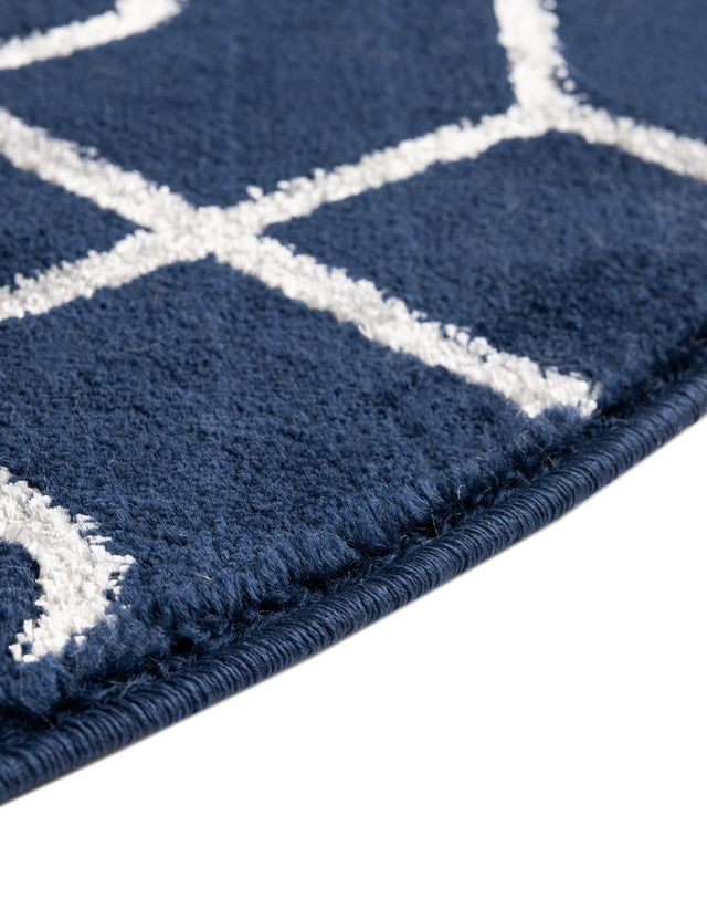 Navy Blue Silver 3' 1 x 3' 1 Marilyn Monroe Glam Round Area Rug 70% Polypropylene & 30% Polyester Vivid Geometric Modern Carpet for Interior Home Decor for Sale at Rug Engine