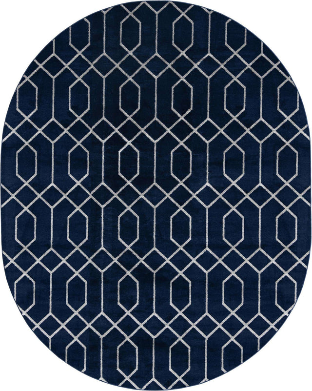 Navy Blue Silver 7' 10 x 10' Marilyn Monroe Glam Oval Area Rug 70% Polypropylene & 30% Polyester Vivid Geometric Modern Carpet for Interior Home Decor for Sale at Rug Engine