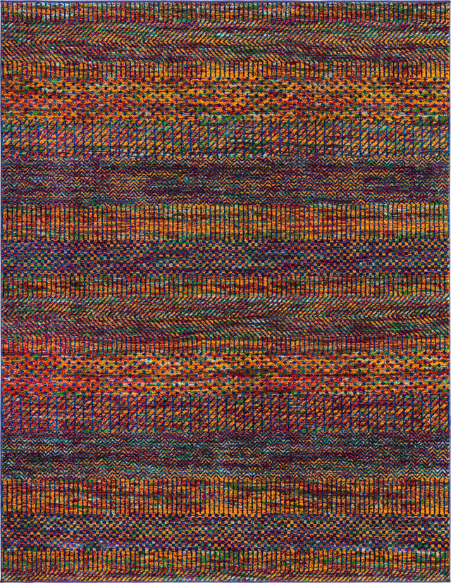 Multicolor 7' 10 x 10' Calypso Rectangle Area Rug 100% Polypropylene With Cotton Backing Colorful Vivid Traditional Design Carpet for Living Office Dining Rooms for Sale at Rug Engine