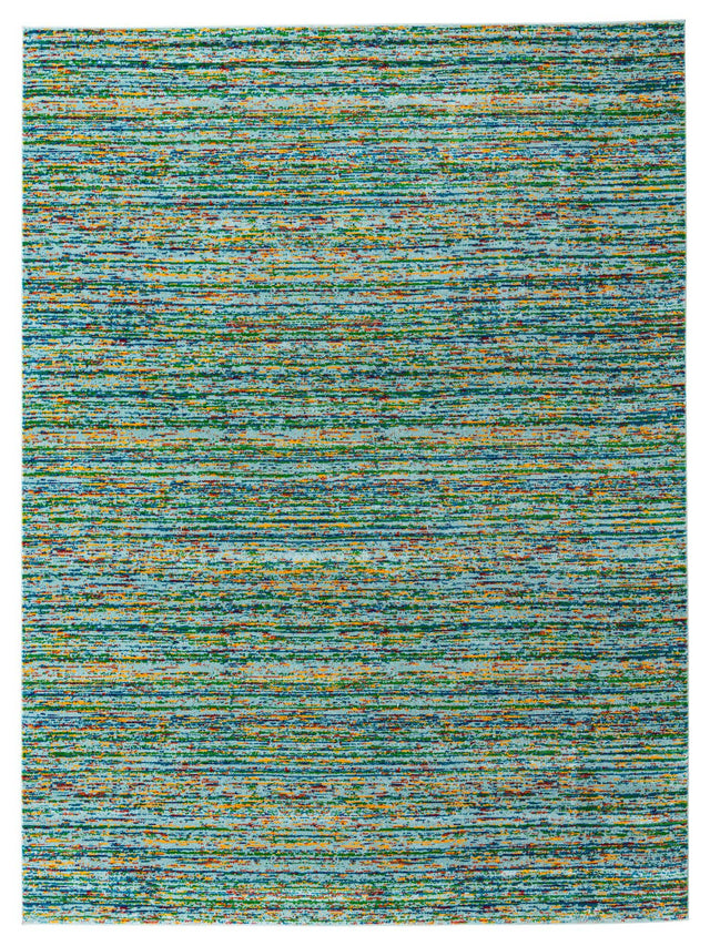 Aqua 9' x 12' Calypso Rectangle Area Rug 100% Polypropylene With Cotton Backing Colorful Vivid Traditional Design Carpet for Living Office Dining Rooms for Sale at Rug Engine