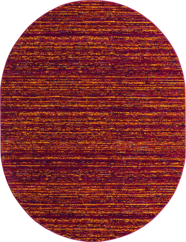 Pink 7' 10 x 10' Calypso Oval Area Rug 100% Polypropylene With Cotton Backing Colorful Vivid Traditional Design Carpet for Living Office Dining Rooms for Sale at Rug Engine