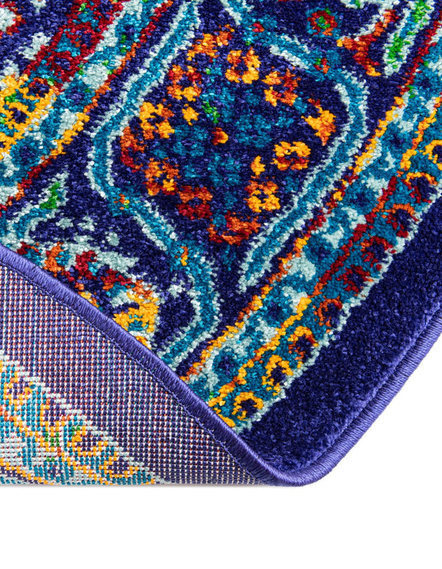Navy Blue 7' 10 x 10' Calypso Oval Area Rug 100% Polypropylene With Cotton Backing Colorful Vivid Traditional Design Carpet for Living Office Dining Rooms for Sale at Rug Engine