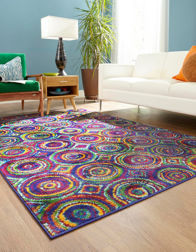 Multicolor 2' x 3' Calypso Rectangle Area Rug 100% Polypropylene With Cotton Backing Colorful Vivid Traditional Design Carpet for Living Office Dining Rooms for Sale at Rug Engine