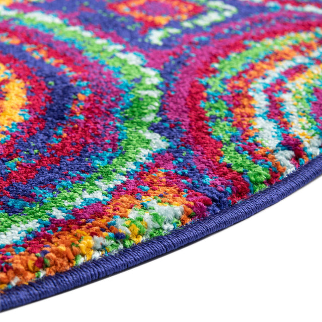 Multicolor 5' 3 x 8' Calypso Oval Area Rug 100% Polypropylene With Cotton Backing Colorful Vivid Traditional Design Carpet for Living Office Dining Rooms for Sale at Rug Engine