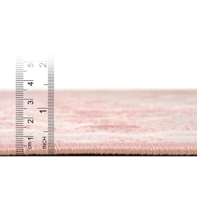 Dusty Rose 3' x 3' Bohemian Trellis Round Area Rug 100% Polypropylene With Cotton Backing Geometric Modern Boho Decor Carpet for Living Rooms Office Dining Kitchen Interior Design for Sale at Rug Engine