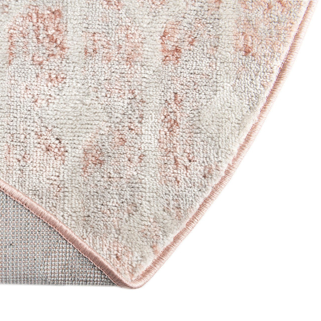 Dusty Rose 3' x 3' Bohemian Trellis Round Area Rug 100% Polypropylene With Cotton Backing Geometric Modern Boho Decor Carpet for Living Rooms Office Dining Kitchen Interior Design for Sale at Rug Engine