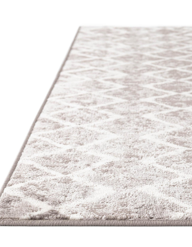 Stone Gray 6' x 6' Bohemian Trellis Square Area Rug 100% Polypropylene With Cotton Backing Geometric Modern Boho Decor Carpet for Living Rooms Office Dining Kitchen Interior Design for Sale at Rug Engine