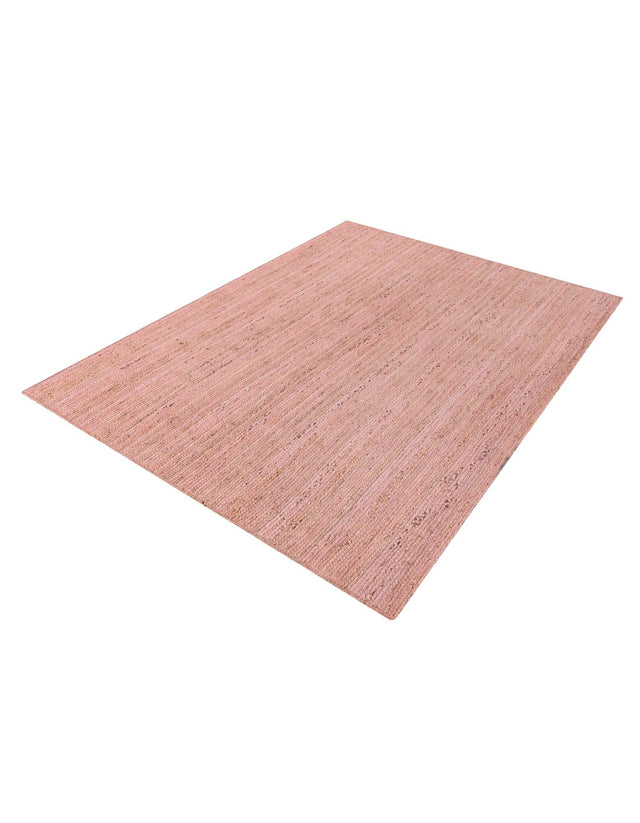 Light Pink 8' x 10' Braided Jute Rectangle Area Rug 100% Jute Hand Braided Natural Eco-Friendly Boho Style Carpet for Living Rooms Dining Office Space Dorms for Sale at Rug Engine