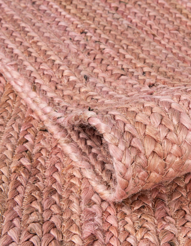 Light Pink 8' x 10' Braided Jute Rectangle Area Rug 100% Jute Hand Braided Natural Eco-Friendly Boho Style Carpet for Living Rooms Dining Office Space Dorms for Sale at Rug Engine