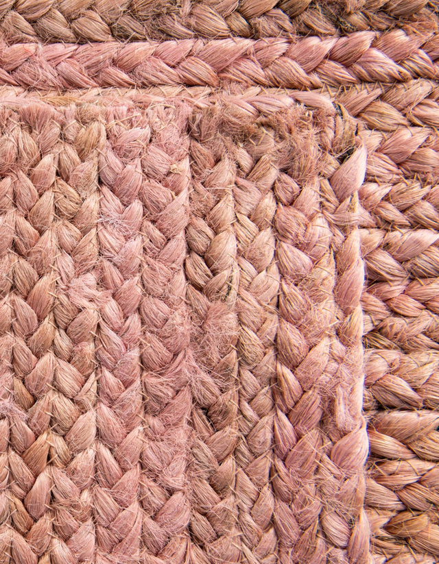 Light Pink 9' x 12' Braided Jute Rectangle Area Rug 100% Jute Hand Braided Natural Eco-Friendly Boho Style Carpet for Living Rooms Dining Office Space Dorms for Sale at Rug Engine
