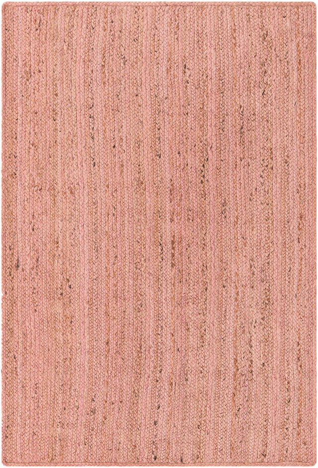 Light Pink 4' 1 x 6' 1 Braided Jute Rectangle Area Rug 100% Jute Hand Braided Natural Eco-Friendly Boho Style Carpet for Living Rooms Dining Office Space Dorms for Sale at Rug Engine
