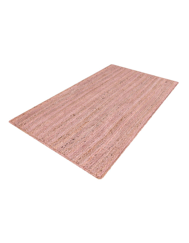 Light Pink 3' 3 x 5' 1 Braided Jute Rectangle Area Rug 100% Jute Hand Braided Natural Eco-Friendly Boho Style Carpet for Living Rooms Dining Office Space Dorms for Sale at Rug Engine