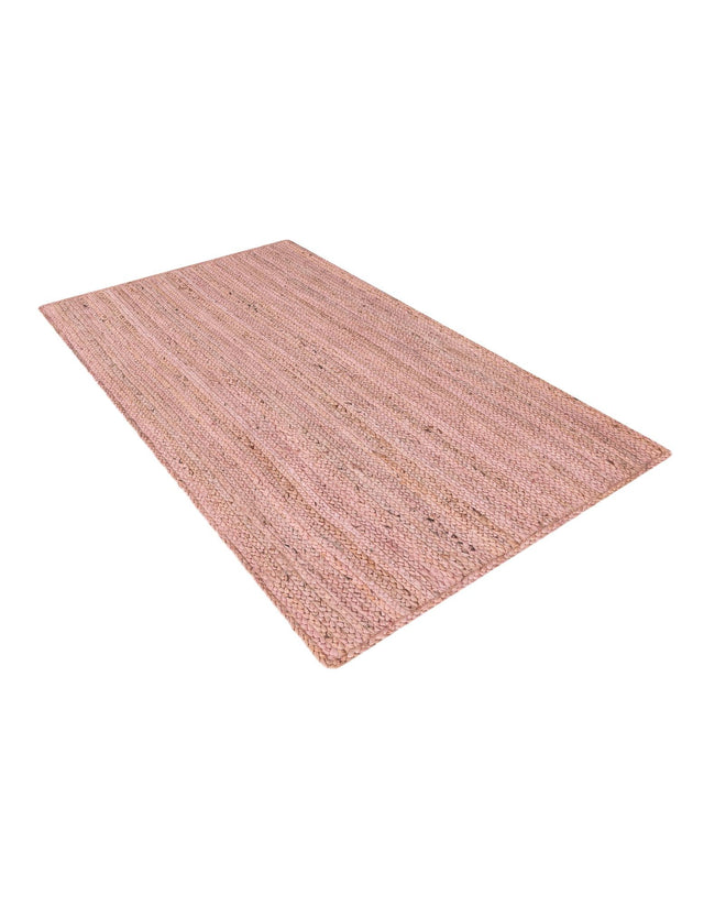 Light Pink 3' 3 x 5' 1 Braided Jute Rectangle Area Rug 100% Jute Hand Braided Natural Eco-Friendly Boho Style Carpet for Living Rooms Dining Office Space Dorms for Sale at Rug Engine