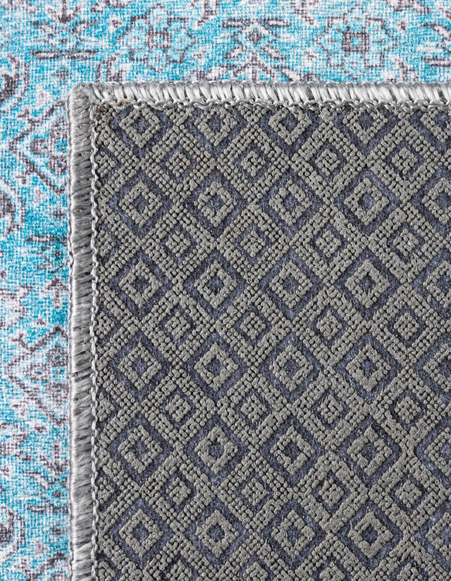 Washable Blue 5' x 8' Timeless Rectangle Area Rug Easy to Clean Stain Resistant & Durable Traditional Classic Vintage Design Carpet for Sale at Rug Engine