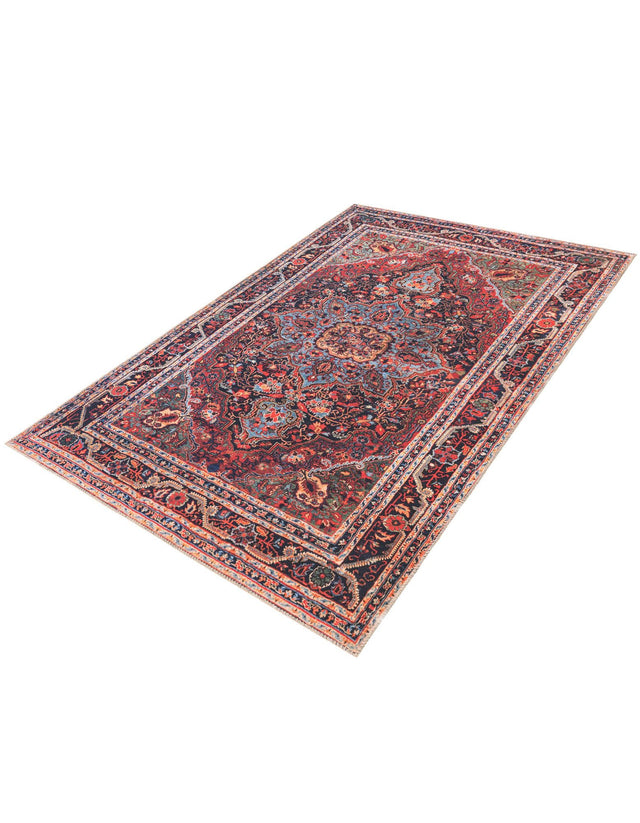 Washable Burgundy 5' x 8' Timeless Rectangle Area Rug Easy to Clean Stain Resistant & Durable Traditional Classic Vintage Design Carpet for Sale at Rug Engine