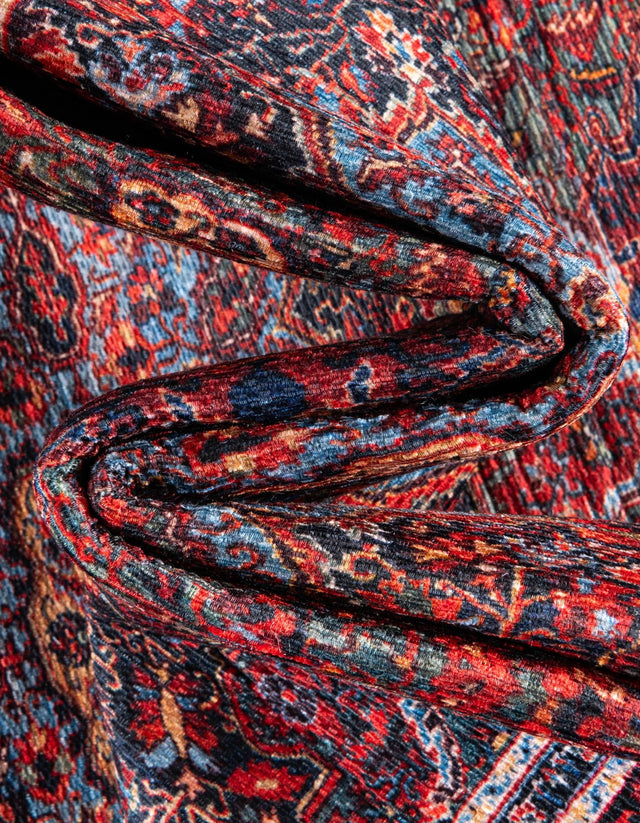 Washable Burgundy 3' 6 x 3' 6 Timeless Round Area Rug Easy to Clean Stain Resistant & Durable