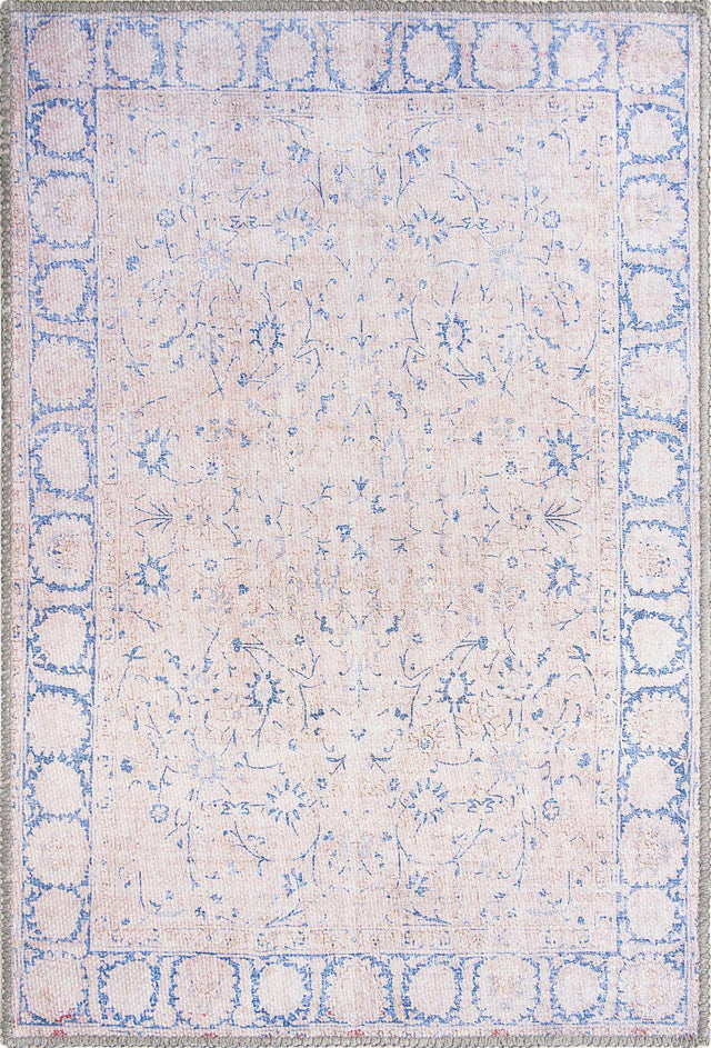 Washable Beige 2' x 3' Timeless Rectangle Area Rug Easy to Clean Stain Resistant & Durable Traditional Classic Vintage Design Carpet for Sale at Rug Engine