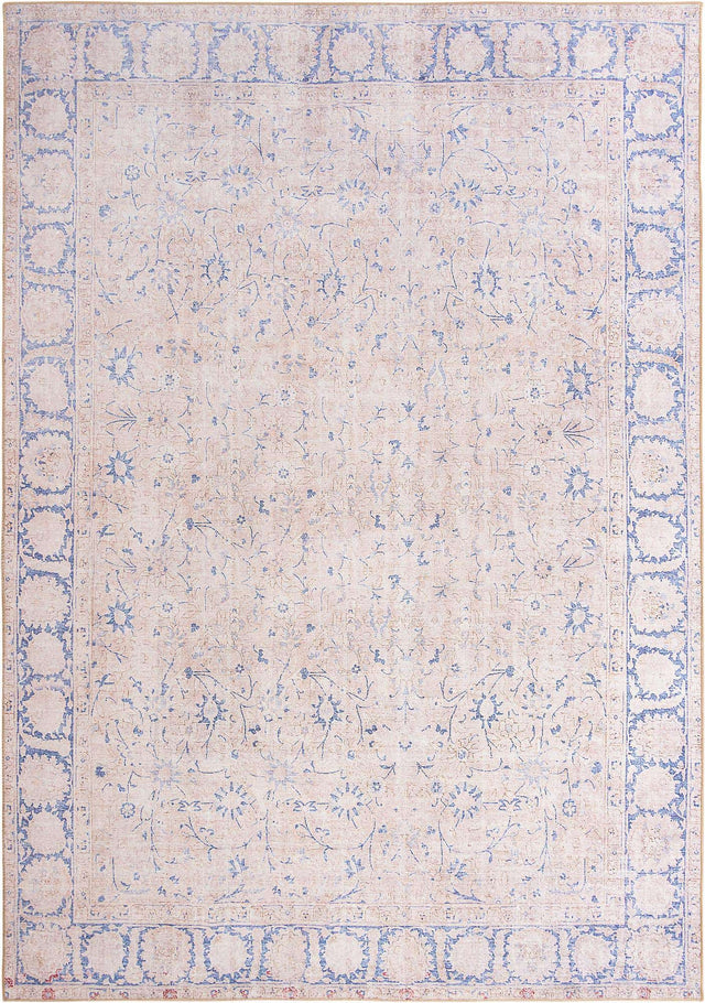 Washable Beige 8' 4 x 12' Timeless Rectangle Area Rug Easy to Clean Stain Resistant & Durable Traditional Classic Vintage Design Carpet for Sale at Rug Engine