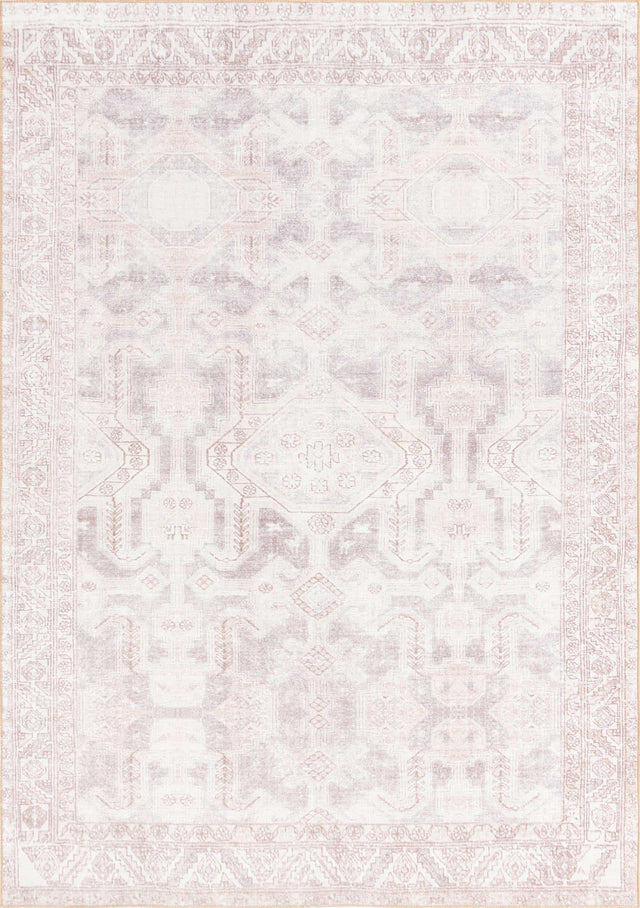 Washable Gray 7' 6 x 10' 6 Timeless Rectangle Area Rug Easy to Clean Stain Resistant & Durable Traditional Classic Vintage Design Carpet for Sale at Rug Engine