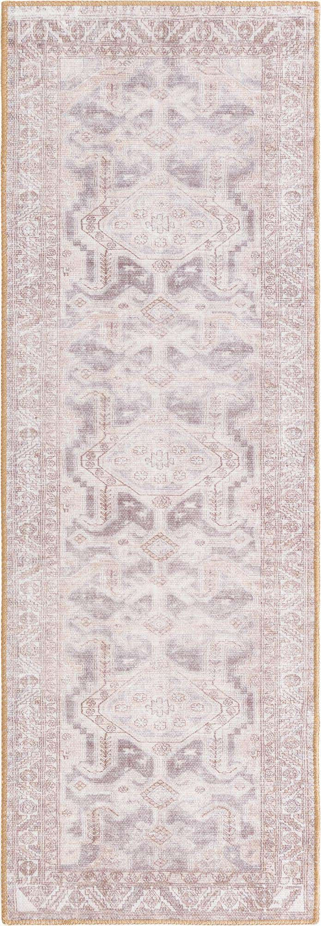Washable Gray 2' x 6' Timeless Runner Area Rug Easy to Clean Stain Resistant & Durable Traditional Classic Vintage Design Carpet for Sale at Rug Engine