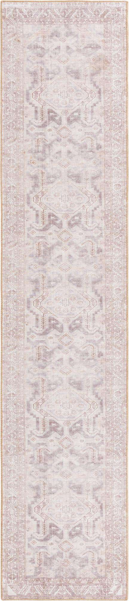 Washable Gray 2' 6 x 12' Timeless Runner Area Rug Easy to Clean Stain Resistant & Durable Traditional Classic Vintage Design Carpet for Sale at Rug Engine
