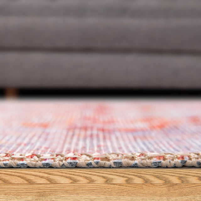 Washable Rust Red 5' x 8' Timeless Rectangle Area Rug Easy to Clean Stain Resistant & Durable Traditional Classic Vintage Design Carpet for Sale at Rug Engine