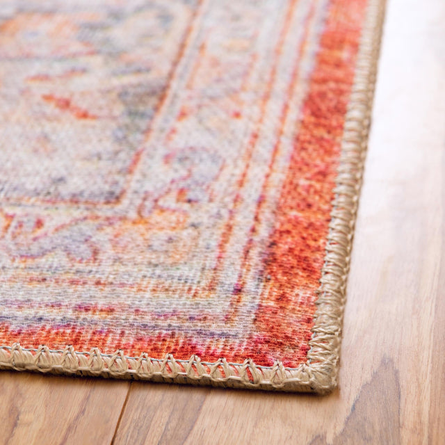 Washable Rust Red 8' 4 x 12' Timeless Rectangle Area Rug Easy to Clean Stain Resistant & Durable Traditional Classic Vintage Design Carpet for Sale at Rug Engine