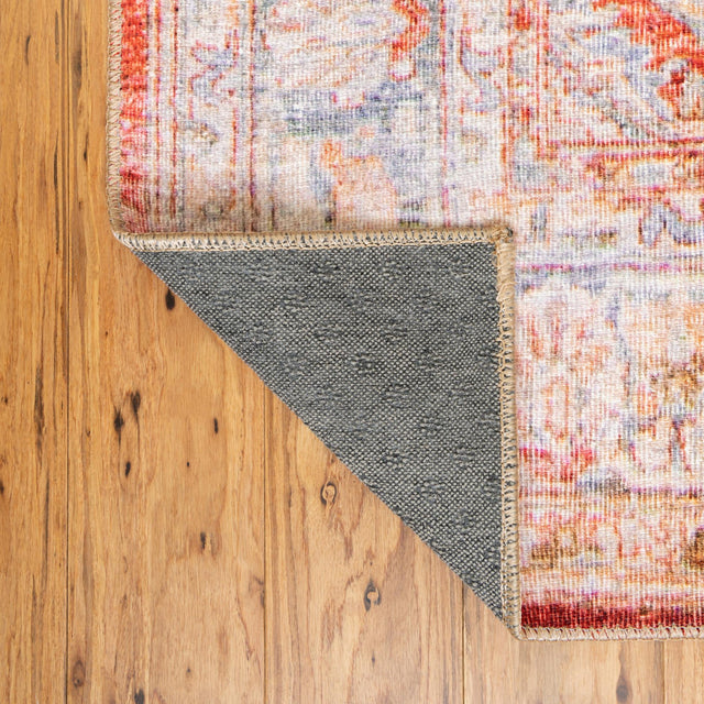 Washable Rust Red 8' 4 x 12' Timeless Rectangle Area Rug Easy to Clean Stain Resistant & Durable Traditional Classic Vintage Design Carpet for Sale at Rug Engine