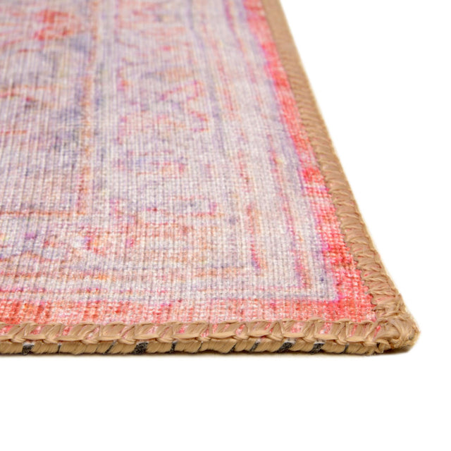 Washable Rust Red 7' 6 x 7' 6 Timeless Octagon Area Rug Easy to Clean Stain Resistant & Durable Traditional Classic Vintage Design Carpet for Sale at Rug Engine