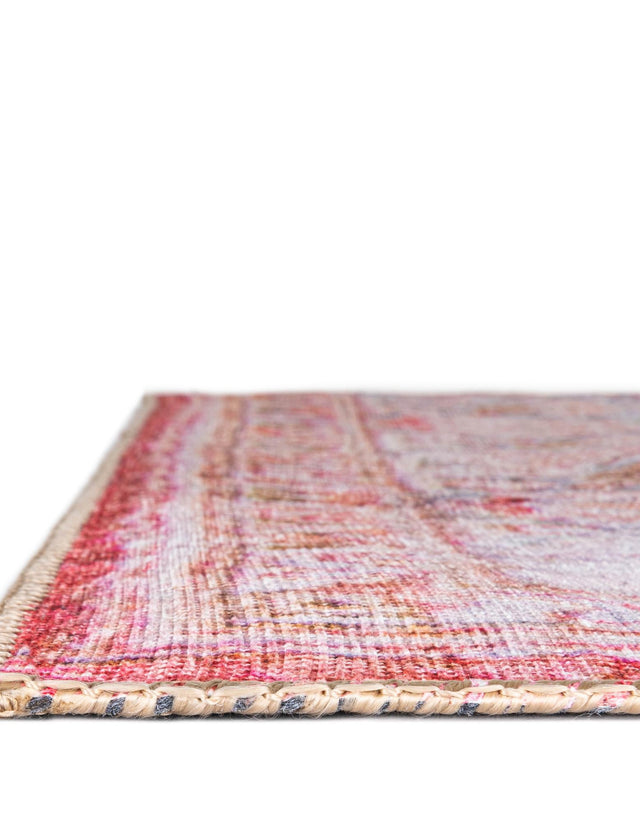 Washable Rust Red 7' 6 x 7' 6 Timeless Square Area Rug Easy to Clean Stain Resistant & Durable Traditional Classic Vintage Design Carpet for Sale at Rug Engine