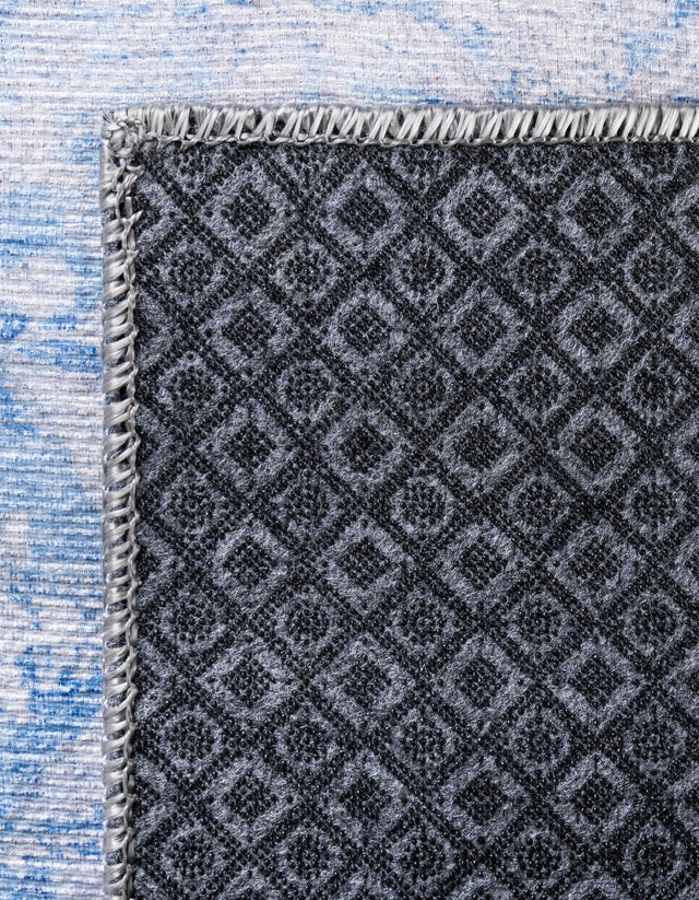 Washable Blue 7' 6 x 10' 6 Timeless Rectangle Area Rug Easy to Clean Stain Resistant & Durable Traditional Classic Vintage Design Carpet for Sale at Rug Engine