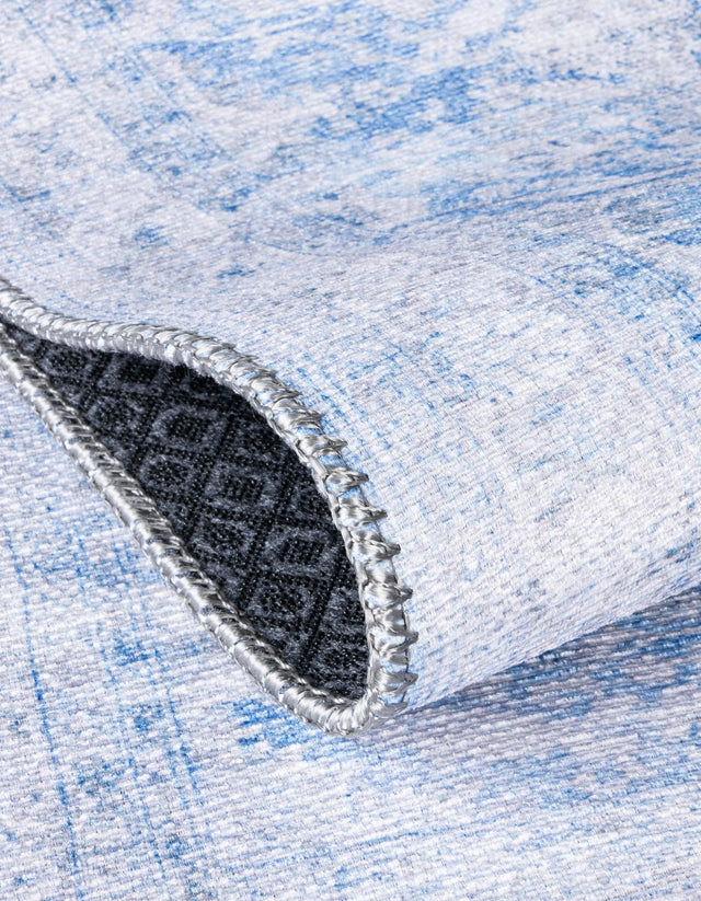 Washable Blue 7' 7 x 7' 7 Timeless Round Area Rug Easy to Clean Stain Resistant & Durable Traditional Classic Vintage Design Carpet for Sale at Rug Engine