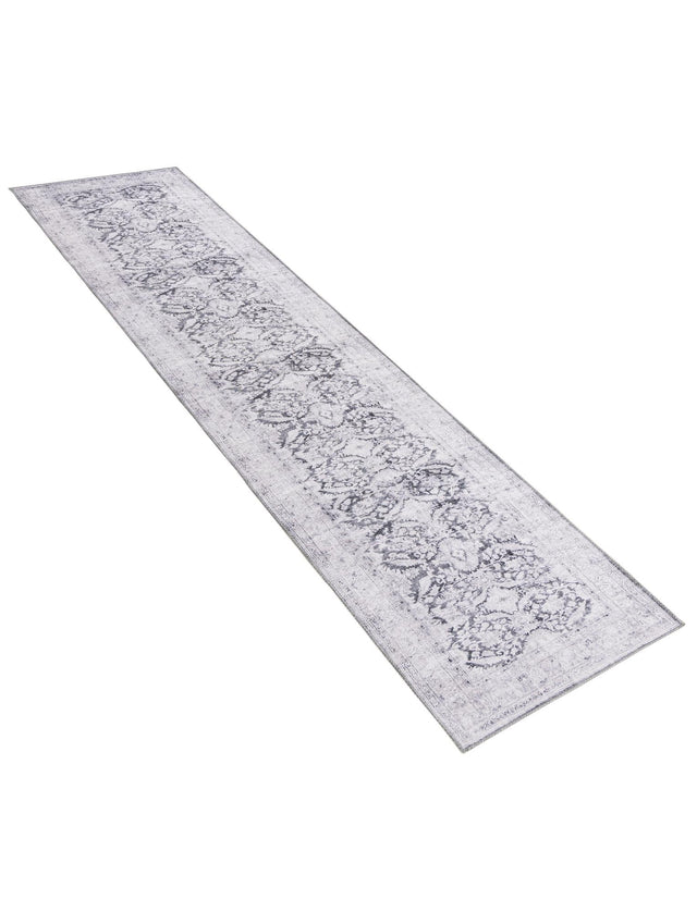 Washable Charcoal 2' 6 x 12' Timeless Runner Area Rug Easy to Clean Stain Resistant & Durable Traditional Classic Vintage Design Carpet for Sale at Rug Engine