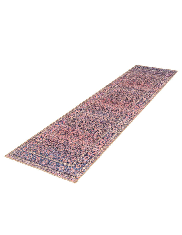 Washable Navy Blue 2' x 6' Timeless Runner Area Rug Easy to Clean Stain Resistant & Durable Traditional Classic Vintage Design Carpet for Sale at Rug Engine