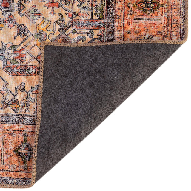Washable Rust Red 5' 1 x 5' 1 Timeless Octagon Area Rug Easy to Clean Stain Resistant & Durable Traditional Classic Vintage Design Carpet for Sale at Rug Engine