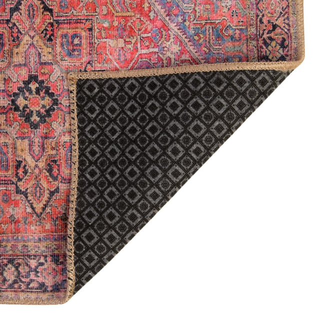 Washable Red 9' x 12' Timeless Rectangle Area Rug Easy to Clean Stain Resistant & Durable Traditional Classic Vintage Design Carpet for Sale at Rug Engine