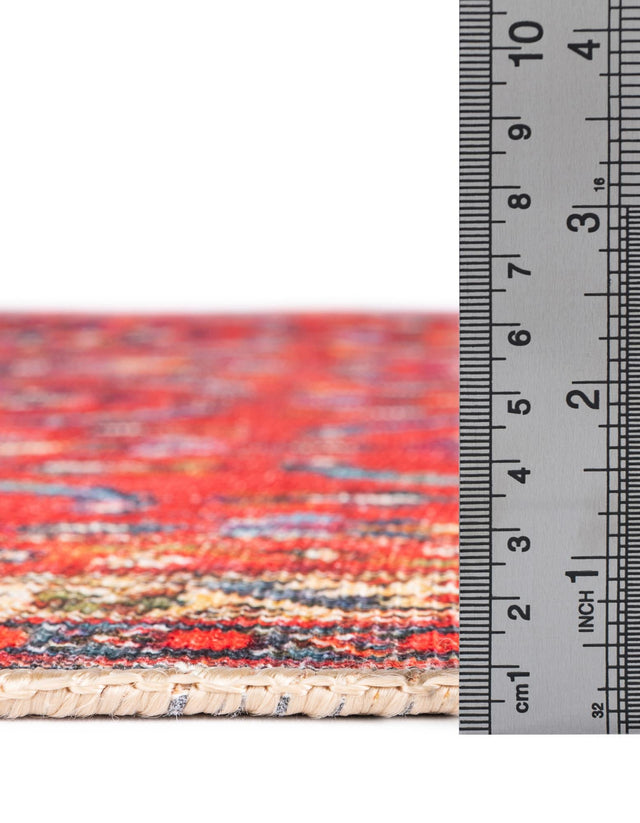Washable Red 2' x 3' Timeless Rectangle Area Rug Easy to Clean Stain Resistant & Durable Traditional Classic Vintage Design Carpet for Sale at Rug Engine