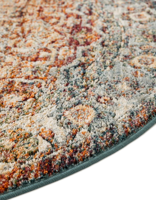 Multicolor 6' 1 x 9' Isabella Oval Area Rug Polypropylene & Polyester Traditional Elegant Carpet for Living Rooms, Dining, Office, Dorms for Sale at Rug Engine