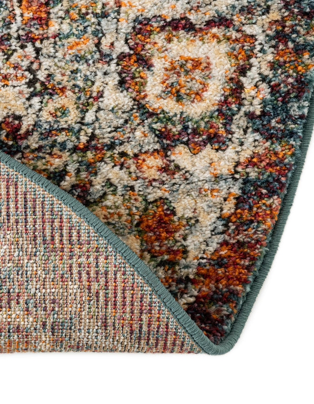 Multicolor 6' 1 x 9' Isabella Oval Area Rug Polypropylene & Polyester Traditional Elegant Carpet for Living Rooms, Dining, Office, Dorms for Sale at Rug Engine