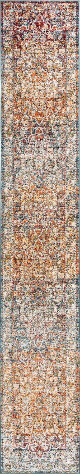 Multicolor 2' 7 x 16' 5 Isabella Runner Area Rug Polypropylene & Polyester Traditional Elegant Carpet for Living Rooms, Dining, Office, Dorms for Sale at Rug Engine